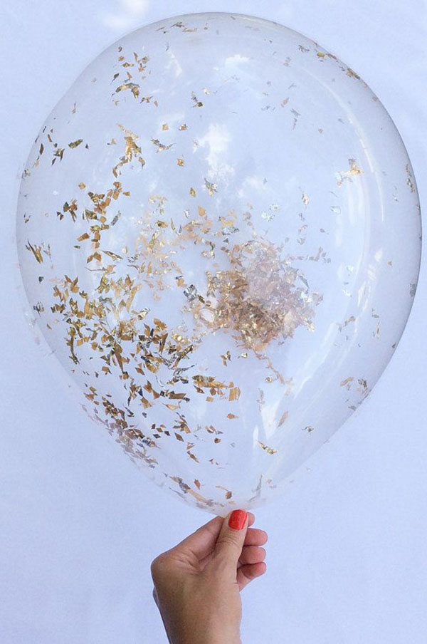 Gold flake Balloons, How cool!