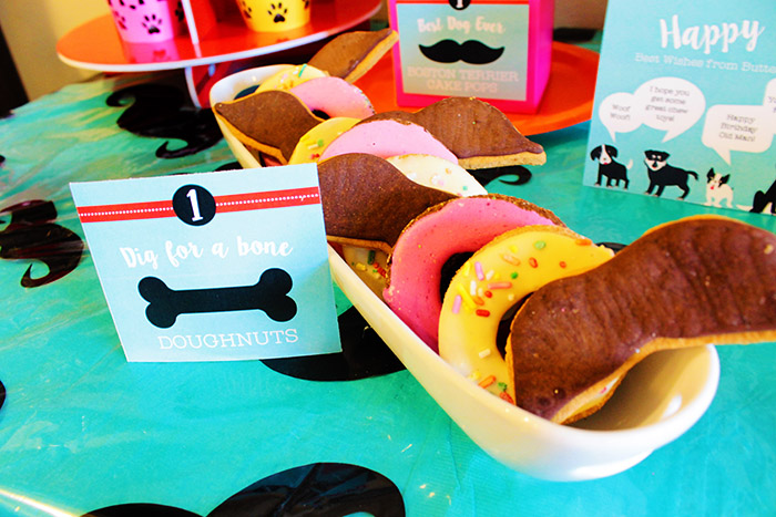 Pupstachio Mustache Dog Birthday Treat Cookies - B. Lovely Events
