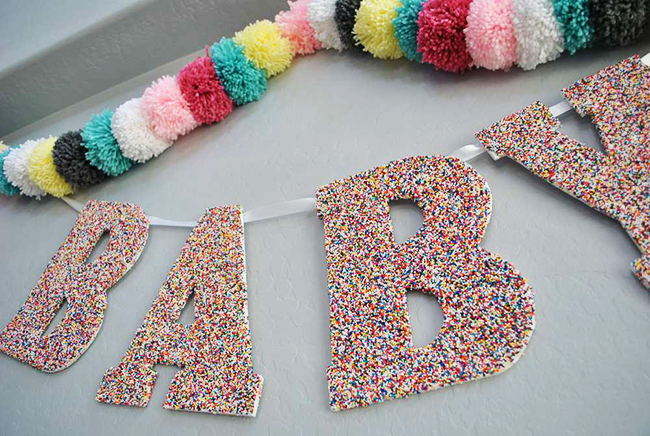 Sprinkle Baby Shower Banner Decor- So cute!