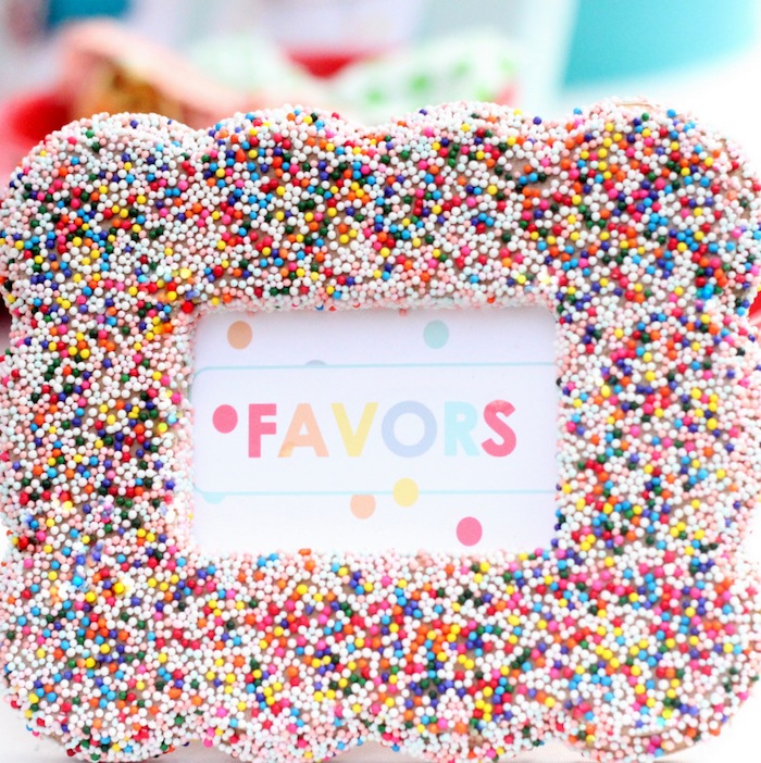 Sprinkle Covered Frame- Perfect decor for a sprinkle party! - Copy