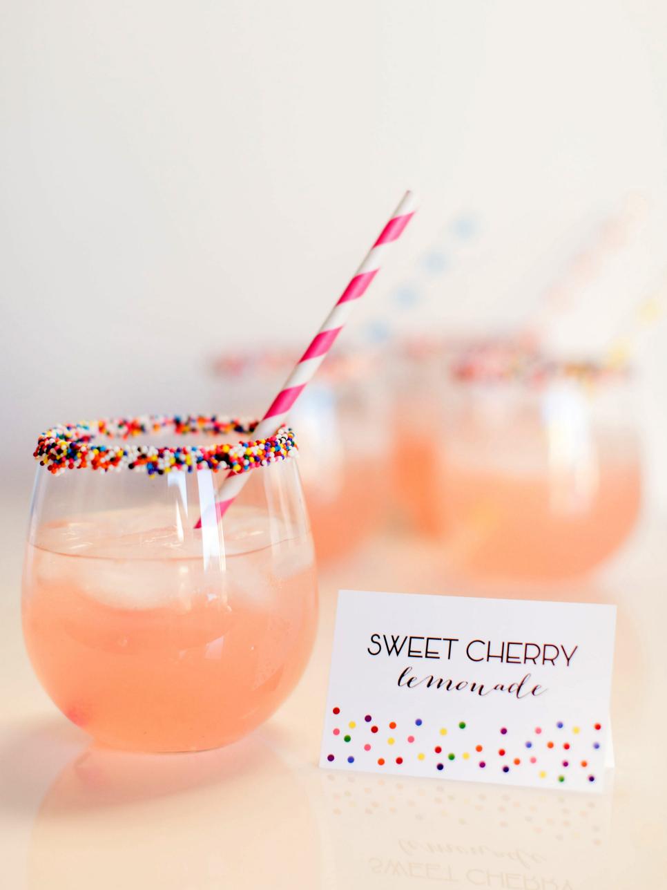 Sprinkle Party Lemonade Drinks