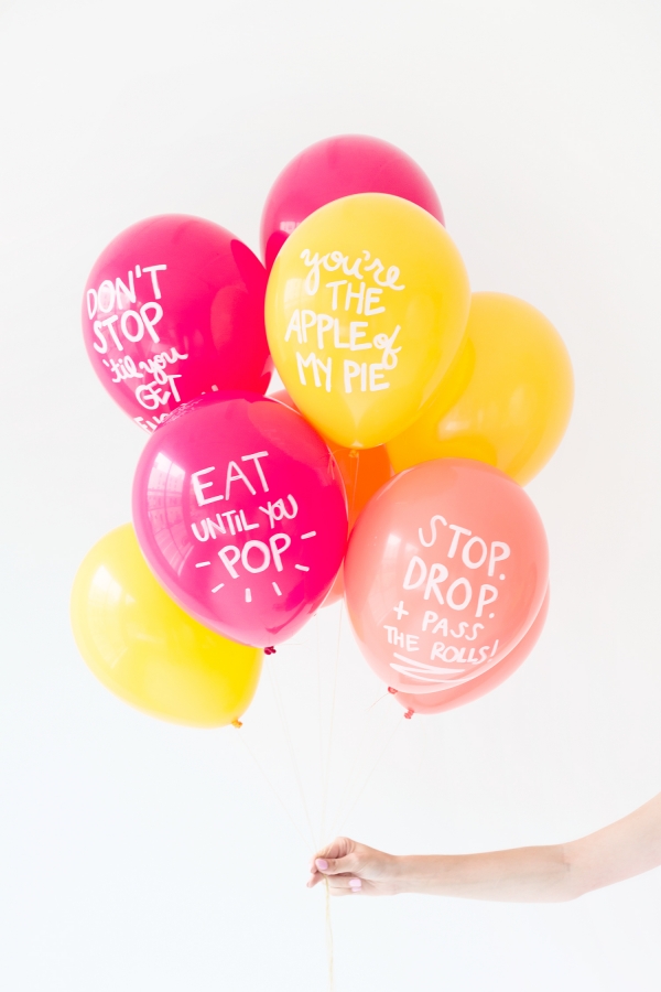 Trend alert- Balloons with words- Cute Thanksgiving Balloons