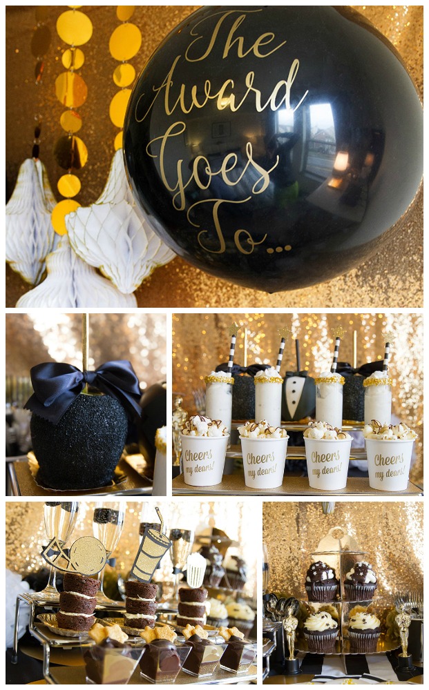 Black And Gold Tuxedo Oscar Party-B. Lovely Events