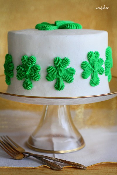 Lovely St. Patricks Day Shamrock cake! -See More Inspiring Shamrock Cakes On The Blog! - B. Lovely Events