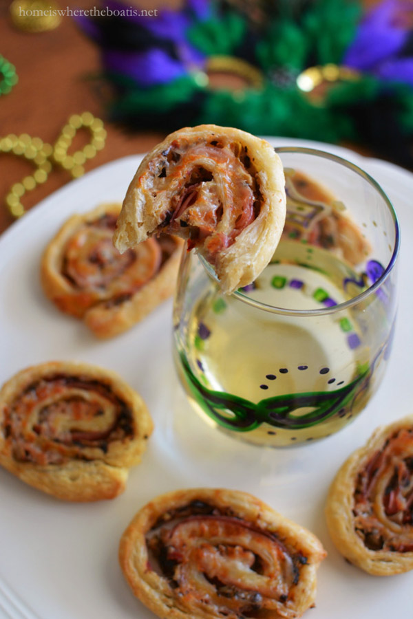 Muffuletta Pinwheels For Mardi Gras