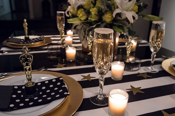 Oscar Party Tablescape