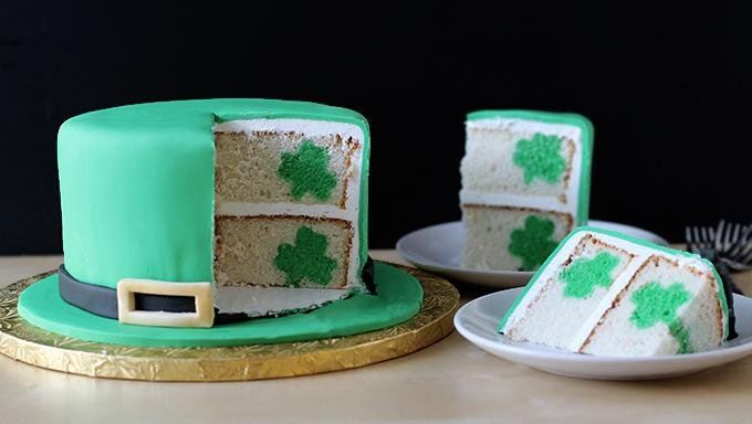 St. Patrick's Day Shamrock Cake! -See More Inspiring Shamrock Cakes On The Blog! - B. Lovely Events