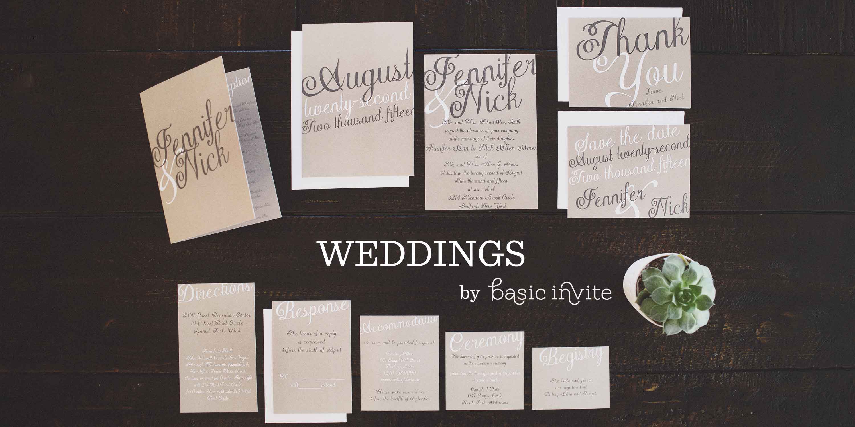 Wedding Invitaitons From basic Invite