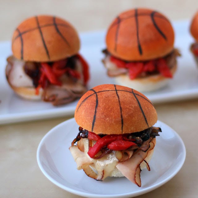 Basketball Party Sliders - See More March Madness Basketball Snacks On B. Lovely Events