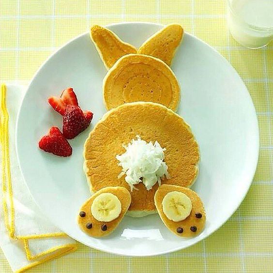 Bunny Butt Pancakes! Yum & Cute! - See More Easter Bunny Butt Ideas On B Lovely Events