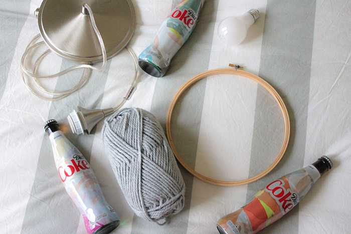 DIY Bottle Chandelier With Diet Coke Its Mine Bottles! -Get The Full Tutorial From B. Lovely Events