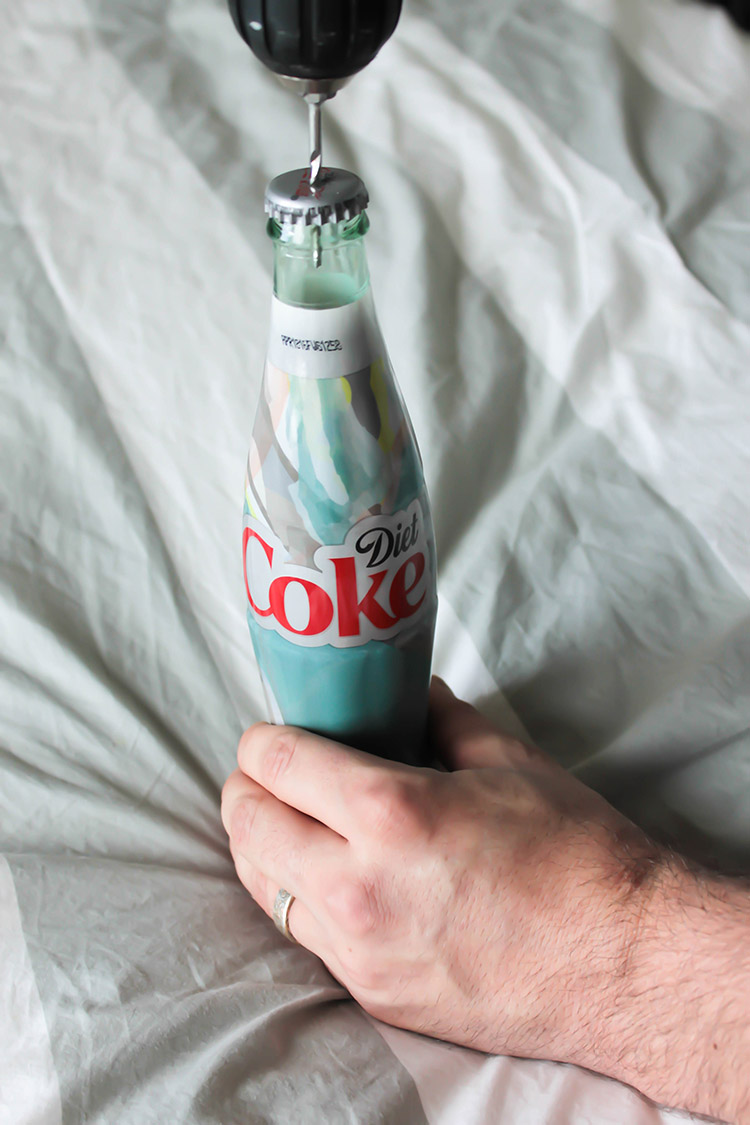 DIY Bottle Chandelier With Diet Coke Its Mine Bottles! -Get The Full Tutorial From B. Lovely Events