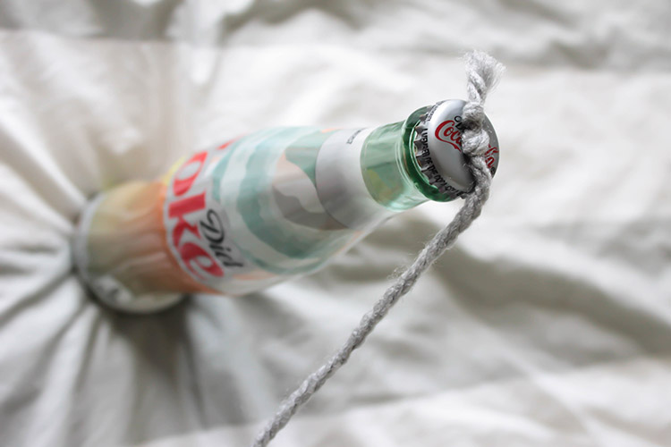 DIY Bottle Chandelier With Diet Coke Its Mine Bottles! -Get The Full Tutorial From B. Lovely Events