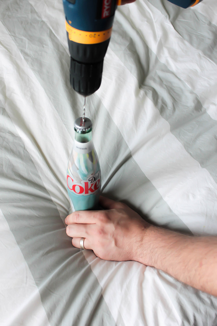 DIY Bottle Chandelier With Diet Coke Its Mine Bottles! -Get The Full Tutorial From B. Lovely Events