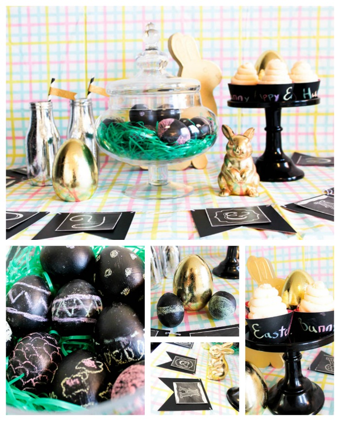 DIY Chalkboard Easter Eggs & Easter Party! -B. Lovely Events