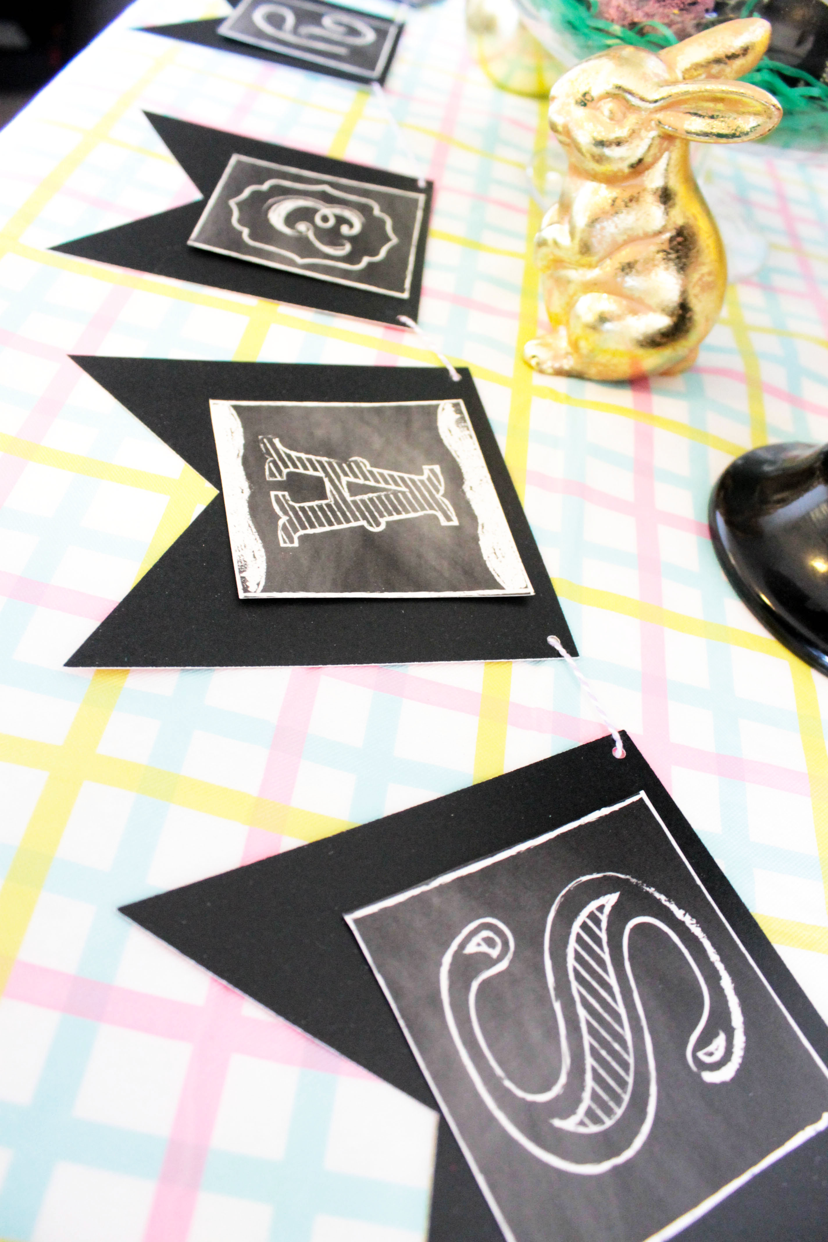 DIy Chalkboard Easter Party Banner -Learn The How To On B. Lovely Events