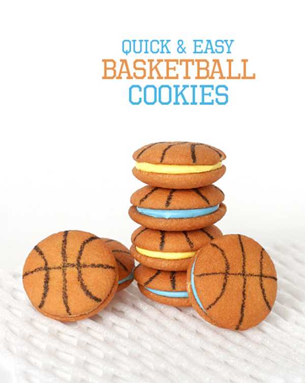 Fun ANd Easy DIY March Madness Basketball cookies! - See More March Madness Basketball Snacks On B. Lovely Events