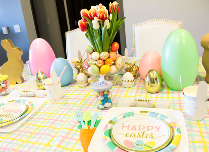 Fun Kids Easter Bunny Table- See more at B. Lovely Events