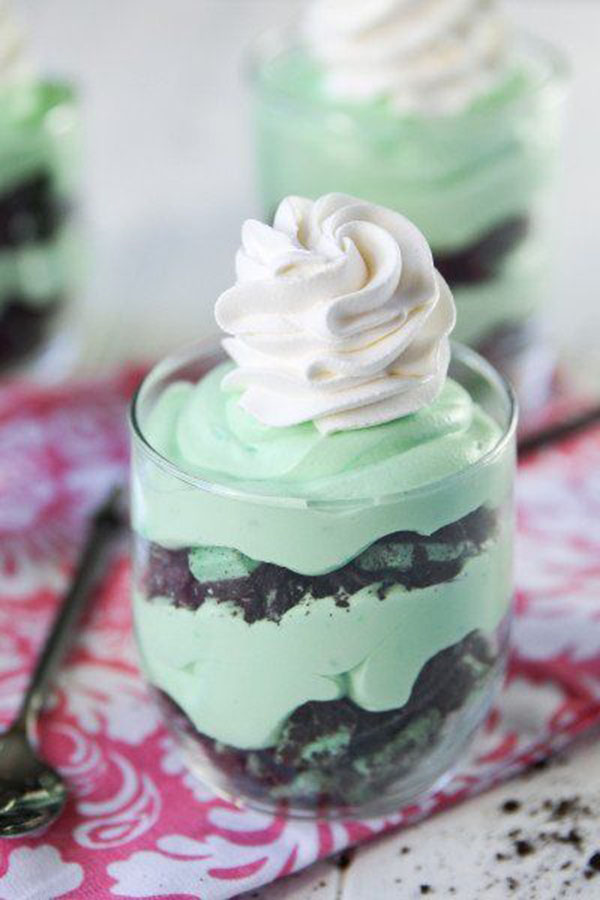 Grasshopper Parfaits For St Patricks Day