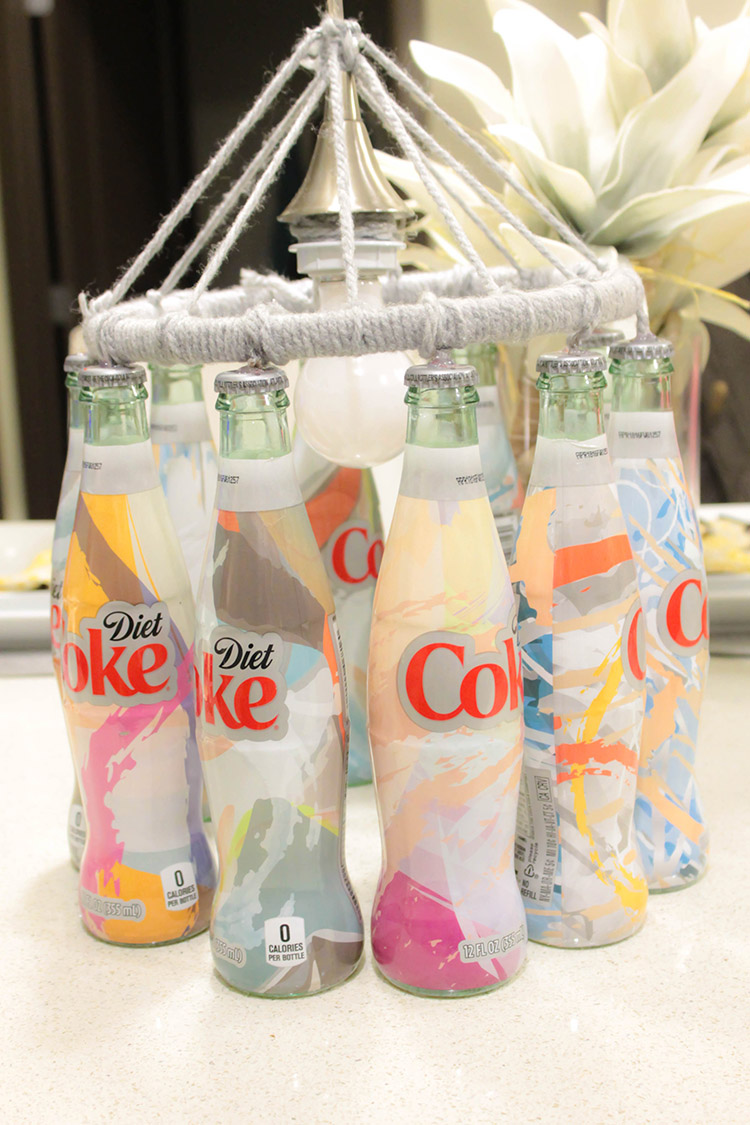 Lovely DIY bottle Chandelier! -Get The Full Tutorial From B. Lovely Events