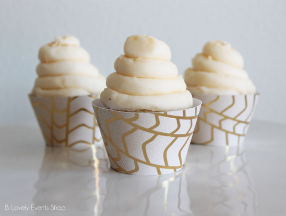 Metallic BoHo Geometic Swirl Cupcake Wrappers- Shop All Of The Boho Cupcake Wrappers  at the B. Lovely Events Shop