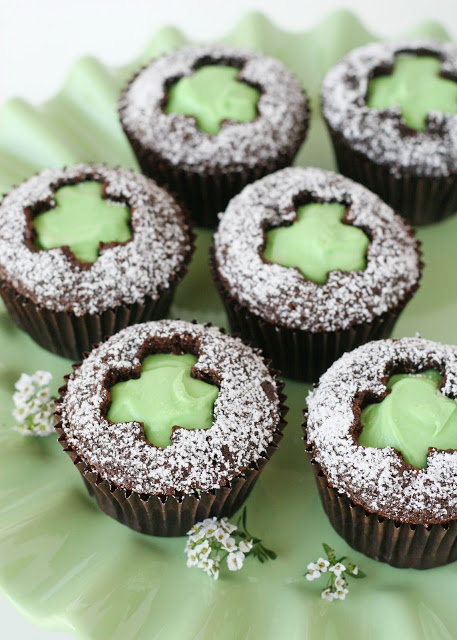 St Patricks Day Grasshopper Cupcakes