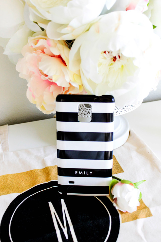 Black And White Striped Phone Case- Fun Gift For Mothers Day
