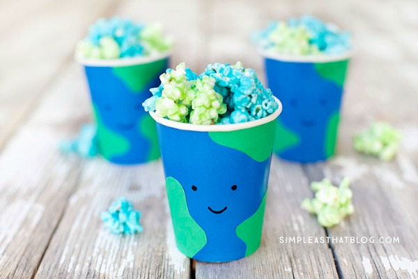 Earth Day Popcorn-See More Earth Day Desserts Ideas At B. Lovely Events