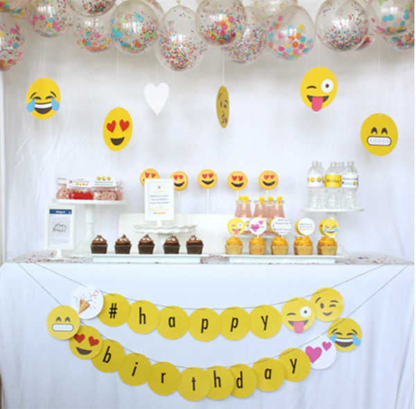 Fun Emoji Party! - See more amazing party trends for 2016 at B. Lovely Events!