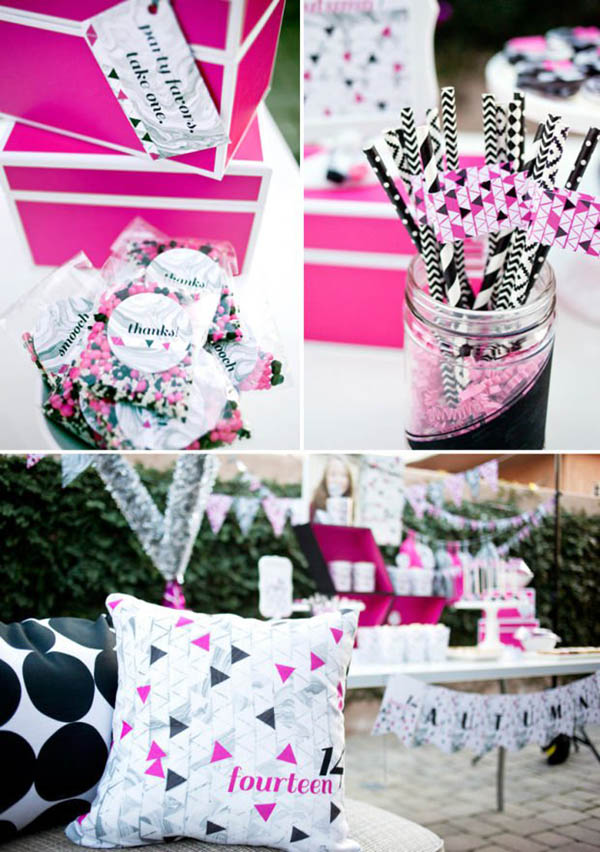 Geometric Party Trend - See more amazing party trends for 2016 at B. Lovely Events!