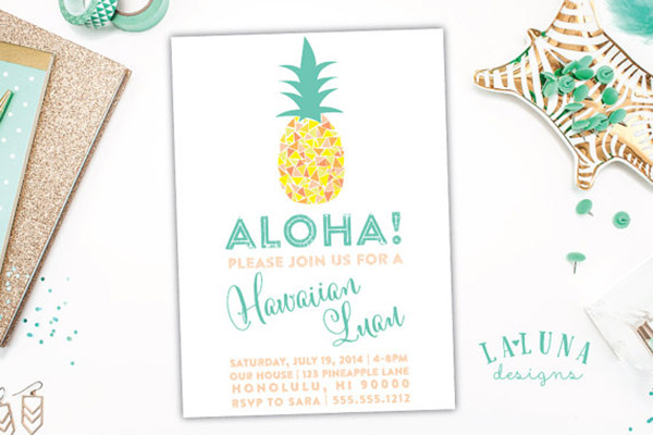 Lovely Pineapple Party Invitations. - See More Lovely Pineapple Party Ideas At B. Lovely Events!