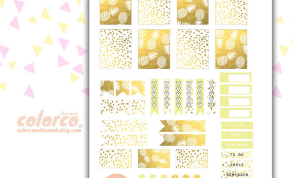Gold Pineapple Party Printable Set. - See More Lovely Pineapple Party Ideas At B. Lovely Events!
