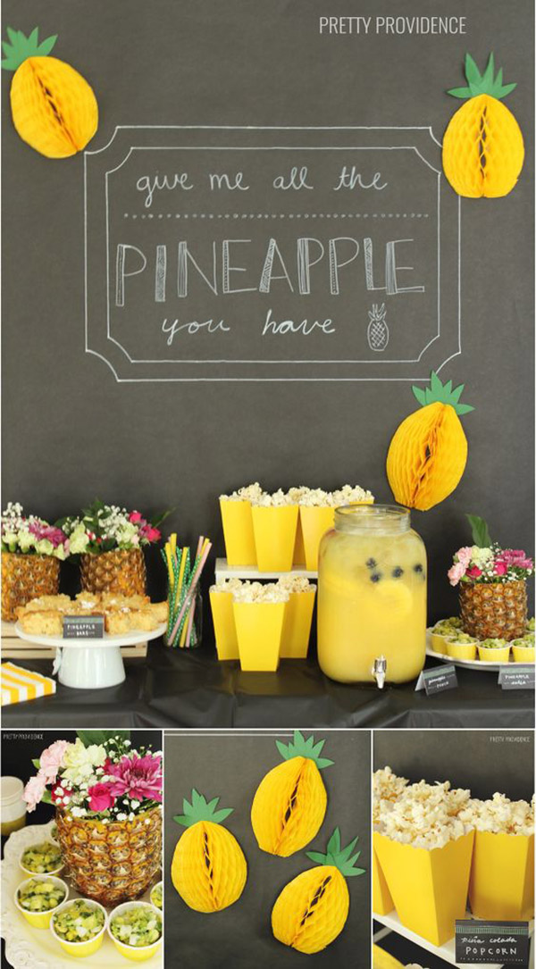 Lovely Pineapple Dessert Bar and ideas! - See More Lovely Pineapple Party Ideas At B. Lovely Events!