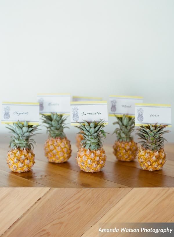 Pineapple party escort cards! - See More Lovely Pineapple Party Ideas At B. Lovely Events!