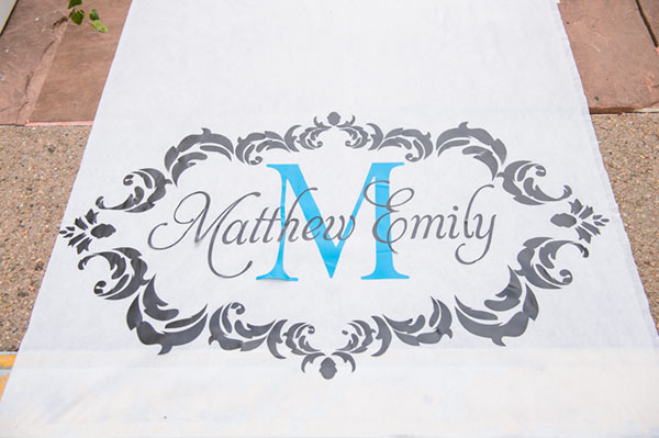 Custom Monogrammed Wedding Aisle Runner