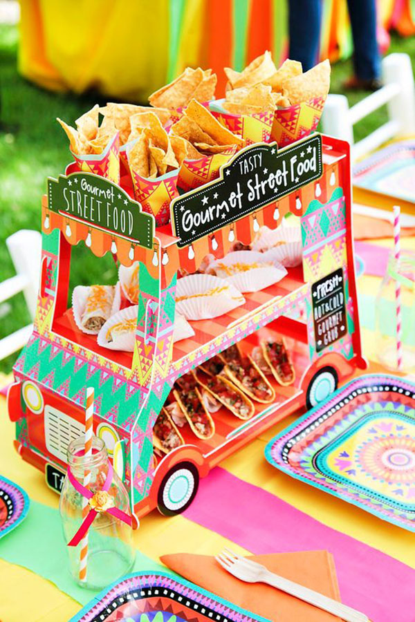 Fun Taco Cart- Great for a taco party! - See more lovely Taco Bars On B. Lovely Events