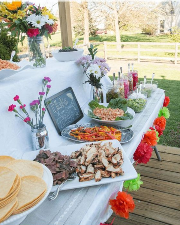 Fun taco bar set up! - See more lovely Taco Bars On B. Lovely Events