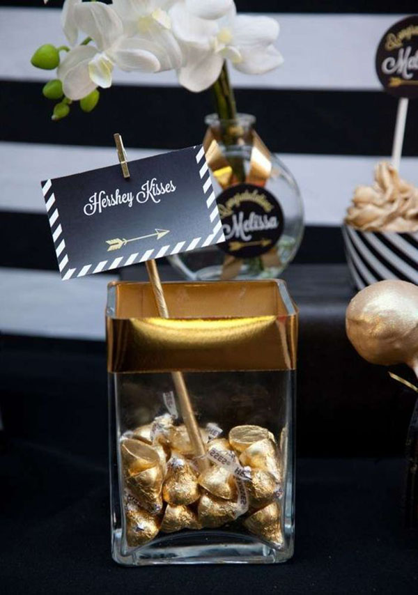 Gold Graduation party favors - See More Gold Graduation Ideas on B. Lovely Events