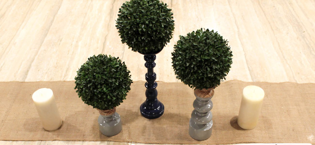 DIY Topiary Boxwood Modern Centerpieces (3) -Learn How To Make Them On B. Lovely Events