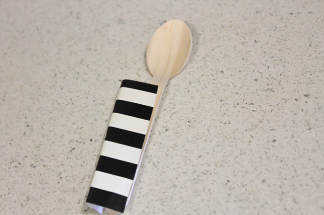 DIY Wrapped Wooden Forks And Spoons