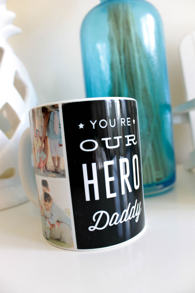 Daddy your our hero fathers day mug