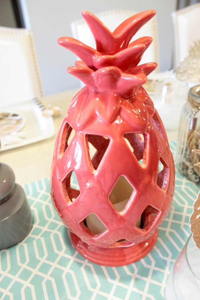 Father's Day Nautical Pineapple Tablescape - See how adorable this table is on B. Lovely Events!