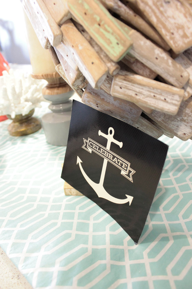 Father's Day Nautical Pineapple Tablescape - See how adorable this table is on B. Lovely Events!