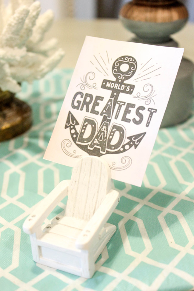 Father's Day Nautical Pineapple Tablescape - See how adorable this table is on B. Lovely Events!