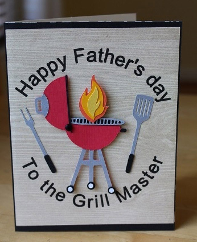 Fun Handmade Father's Day Grill Card