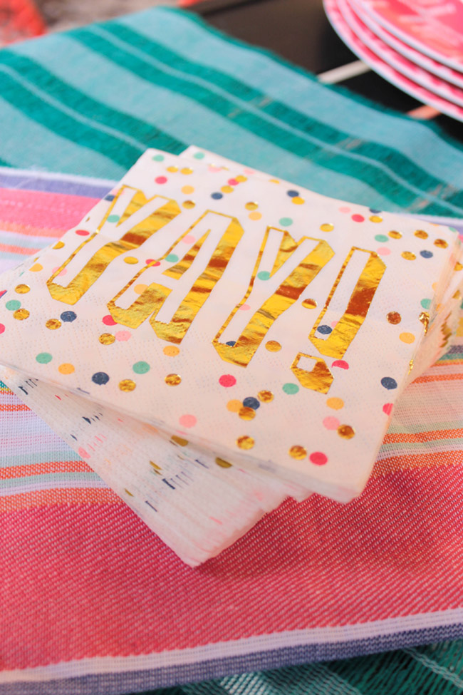 Fun Summer Yay Confetti Napkins! - B. Lovely Events