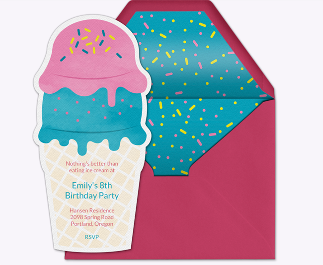 Ice Cream Party Online Invitation From Evite
