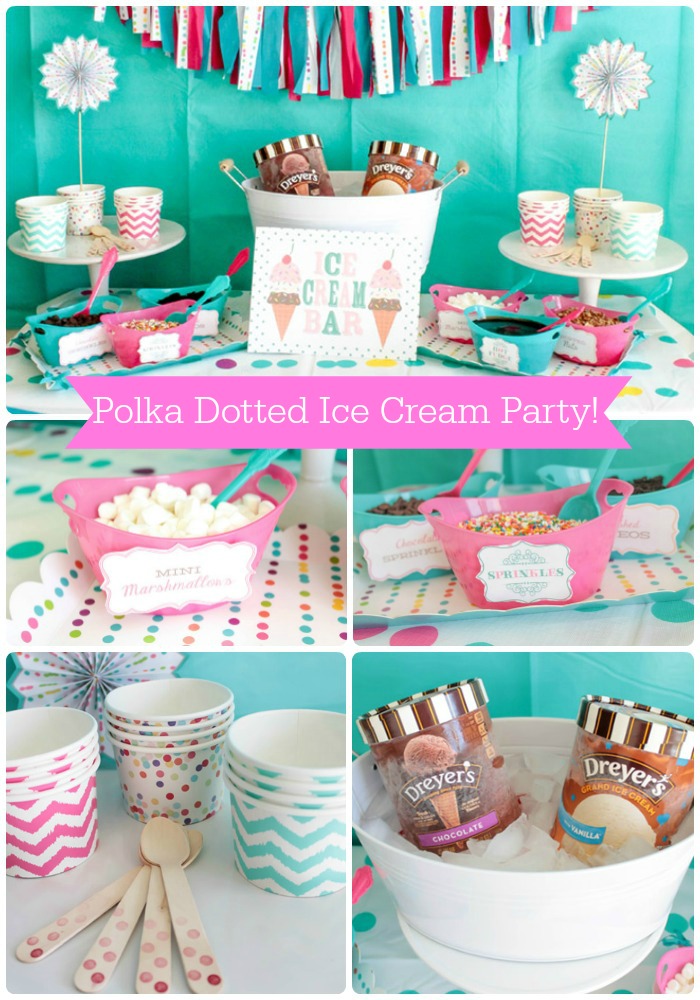 Polka Dotted Ice Cream Party- Get Inspired On B. Lovely Events!