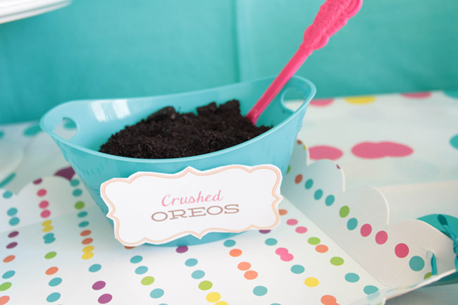 Polka Dotted Ice Cream Party Toppings- Love This For Summer! - See more ice cream party ideas on B. Lovely Events