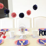 Stars and stripes, red, white and blue tablescape for 4th of July-B. Lovely Events